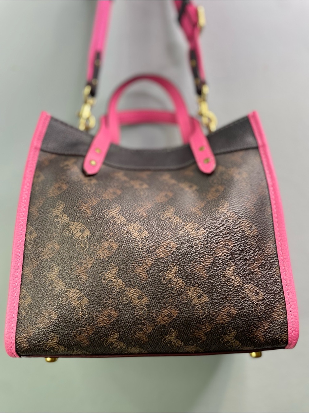 Coach Field Tote 22 in Truffle Petunia - Picture 14 of 15